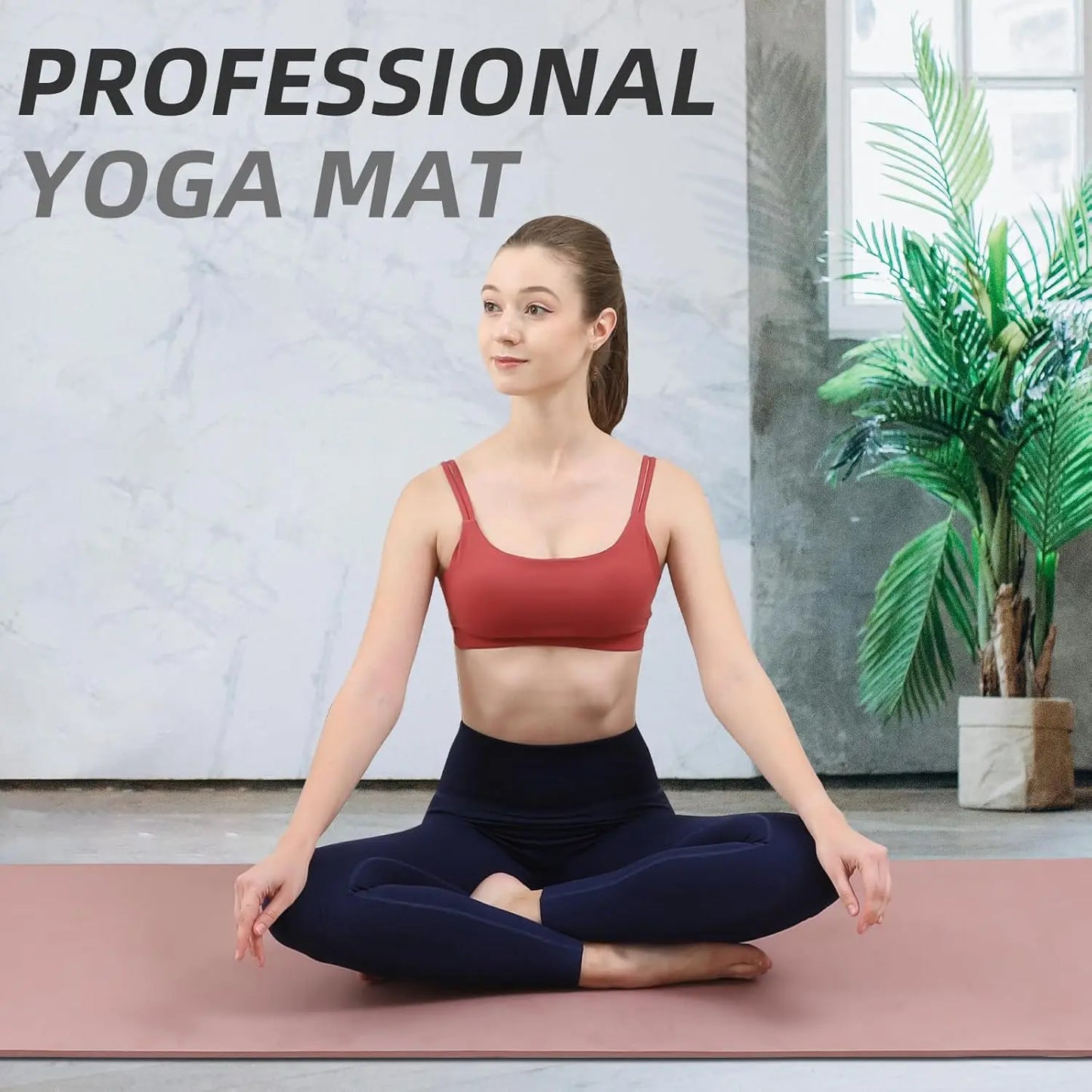 Extra Thick 8mm Yoga Mat, 72x26 inches, TPE Material, Anti-Slip & Lightweight for Fitness, Travel, Gym