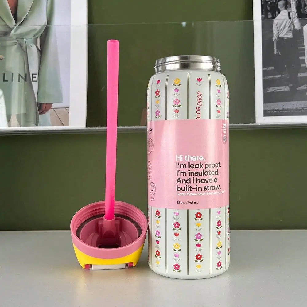 950ml Cup Vacuum Flasks Thermoses Water Bottle Drinkware Thermo Tumbler Stainless Steel Thermal Mug Cold Hot Coffee