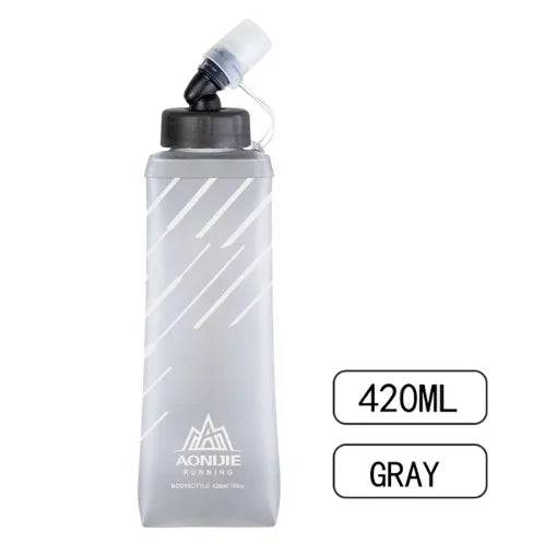AONIJIE 170ml 200ml 250ml 500mml 350ml 600ml Running Sport Bicycle Soft Water Bottle Folding TPU Soft Flask Water Bag Cup