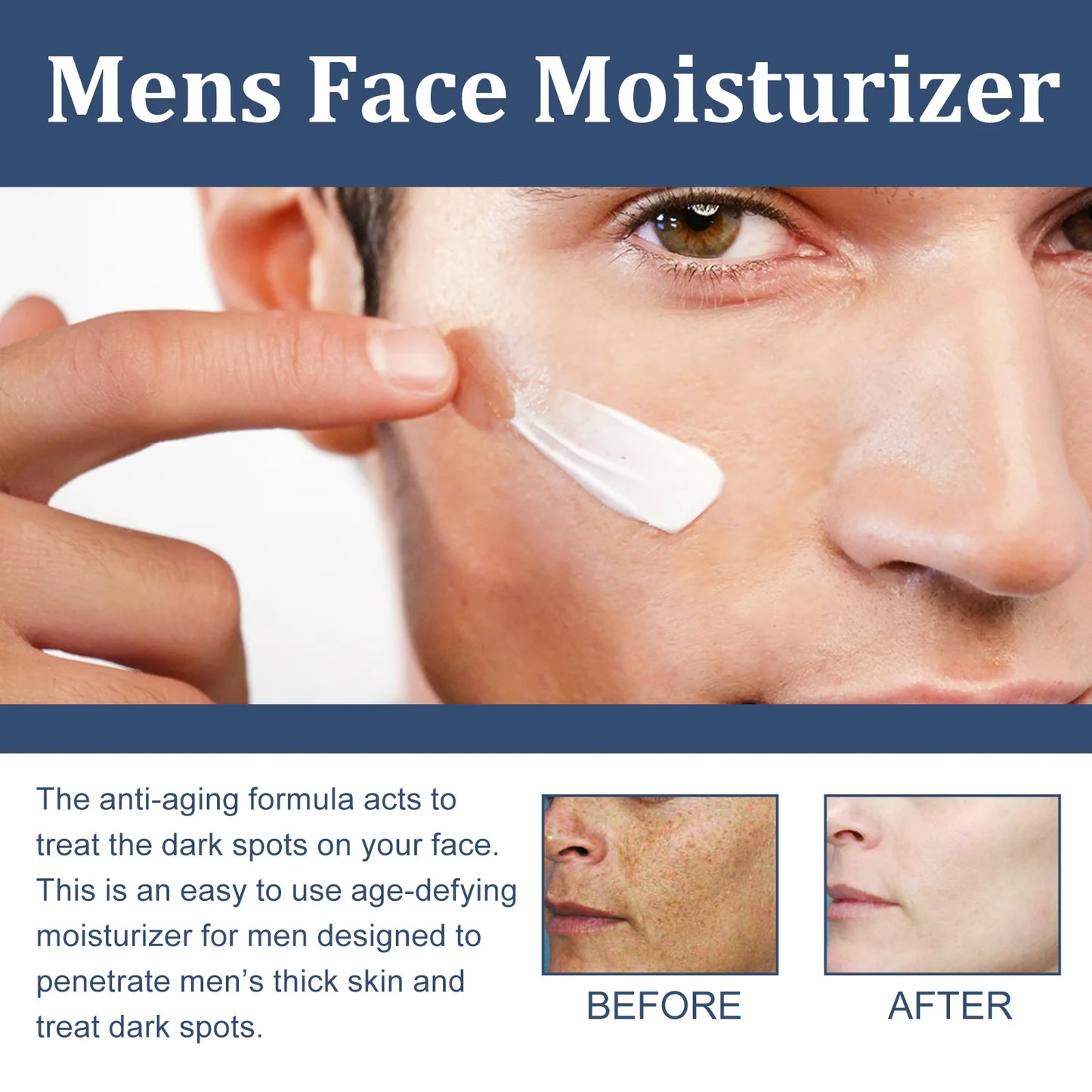 50ml 6 in 1 Men Face Cream Moisturizing Anti-aging Fade Fine Lines Reduce Dark Circles Smoothing Non-greasy Face Cream for Men