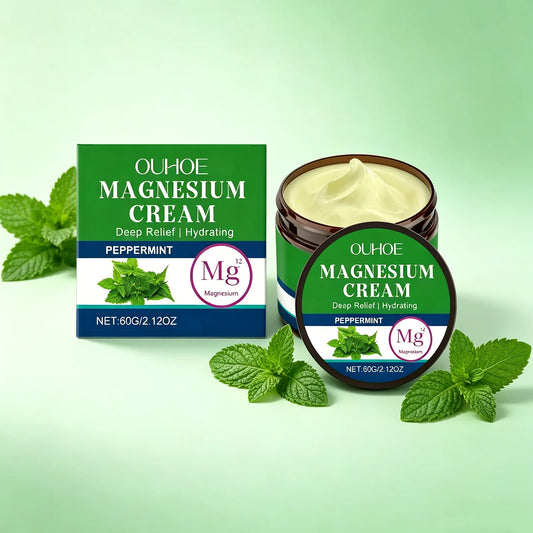 OUHOE 60g Mint Body Soothing Magnesium Cream Relieves Wrist and Knee Discomfort With Mild Ingredients and Stable Sleep Care