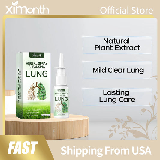 Ximonth Lung Cleansing Spray Natural Plant Extract Moisturize Respiratory Mild Clear Lung Lasting Care Herbal Lung Cleanse Spray