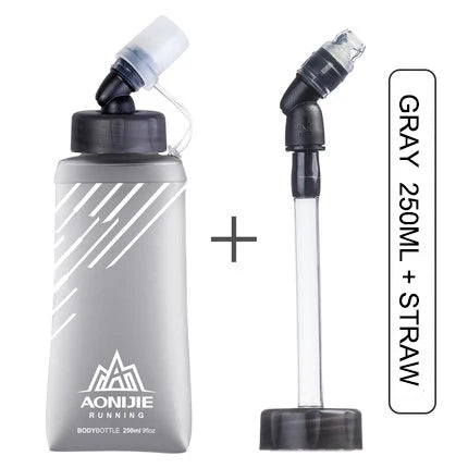 AONIJIE SD21 Soft Flask Collapsible 250ml 420ml Water Bottle Hydration Water Bladder For Running Marathon Cycling Trail Hiking