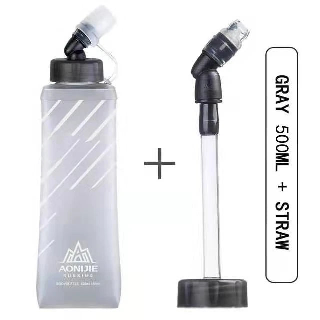 AONIJIE SD21 Soft Flask Collapsible 250ml 420ml Water Bottle Hydration Water Bladder For Running Marathon Cycling Trail Hiking