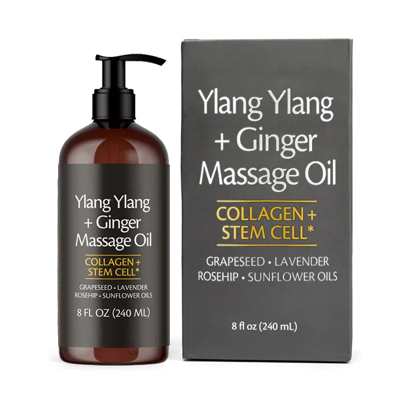 Skin Firming Body Massage Oil 240ml Natural Aromatherapy Relaxing Soothing Skin Care Essential Oil for Body Massage