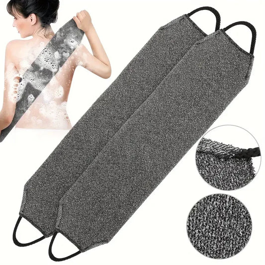 2pcs African Net Bath Body Exfoliating Long Net Double-Sided Shower Body Scrub Back Scrubber Skin Smoother Beauty Skin Bath Wash
