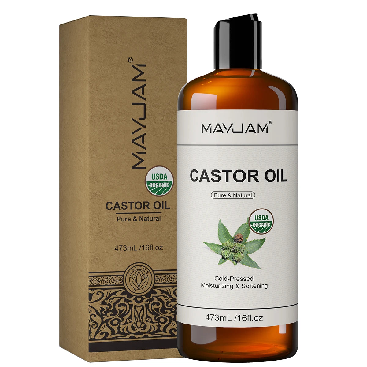 USDA Organic Sunflower Seed for Skin & Hair Cold-Pressed Pure Natural Sweet Almond Moroccan Argan Massage Oil Moisturizing