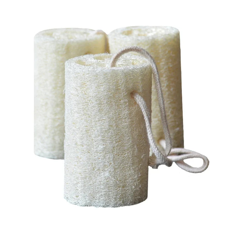 Natural Loofah Sponge round Brush for Bath And Dish Cleaning - Scrubbing Bath Brush for Dishwashing And Bathing Accessory