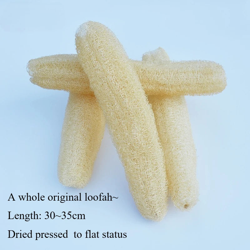 Natural Loofah Sponge round Brush for Bath And Dish Cleaning - Scrubbing Bath Brush for Dishwashing And Bathing Accessory