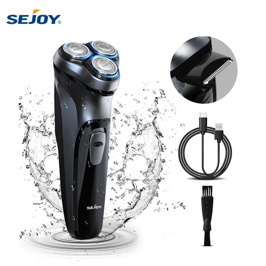 Sejoy BLASTO1 Electric Shaver for Men Rechargeable Electric Razor Triple Floating Head Shaving Machine Beard Trimmer Gift