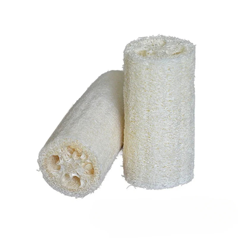 Natural Loofah Sponge round Brush for Bath And Dish Cleaning - Scrubbing Bath Brush for Dishwashing And Bathing Accessory