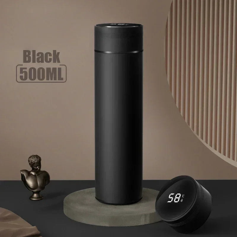 New Temperature Display Thermos Cup Stainless Steel Vacuum Insulated Cup Divided Thermos Bottle Outdoor Father's Day Gift 500ML