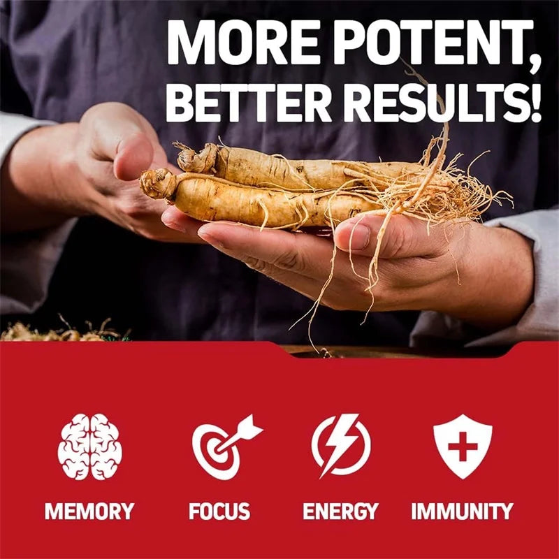 Korean Red Panax Ginseng - Energy, Endurance, Vitality, Performance, Immune Support