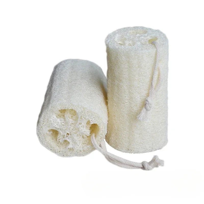 Natural Loofah Sponge round Brush for Bath And Dish Cleaning - Scrubbing Bath Brush for Dishwashing And Bathing Accessory