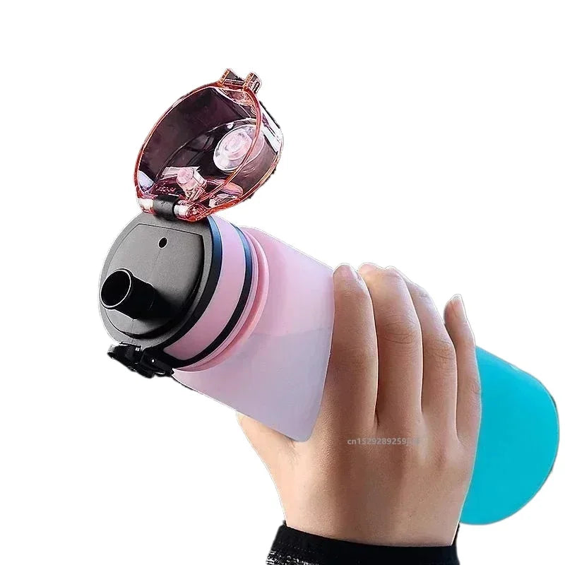 500ML/650ML/1000ML Sports Water Bottle Leak Proof Colorful Plastic Cup Drinking Outdoor Travel Portable Gym Fitness Jugs