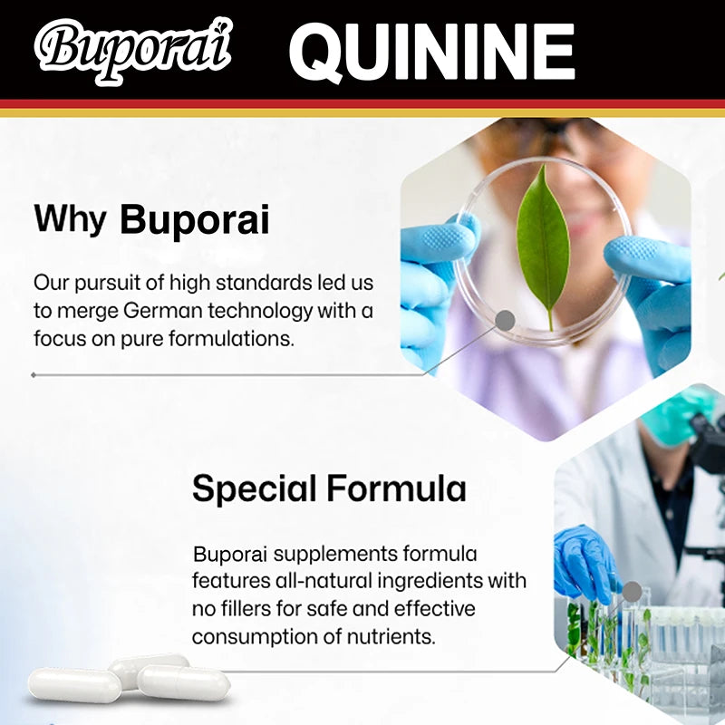 Quinine - Relieves Leg Cramps, Promotes Digestive Health, Made in The USA