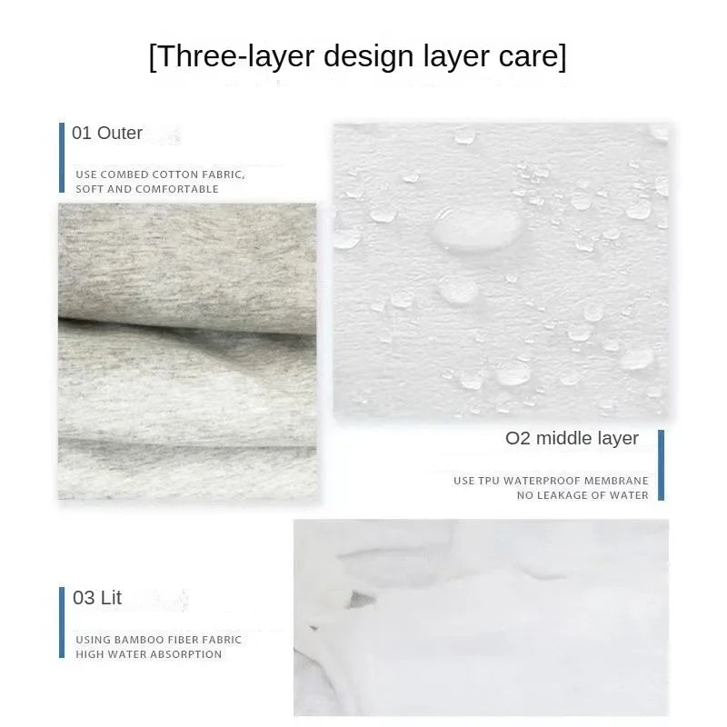 Adult Leak-Proof Washable Cotton Incontinence Pants for Bedridden Elderly Cloth Diaper