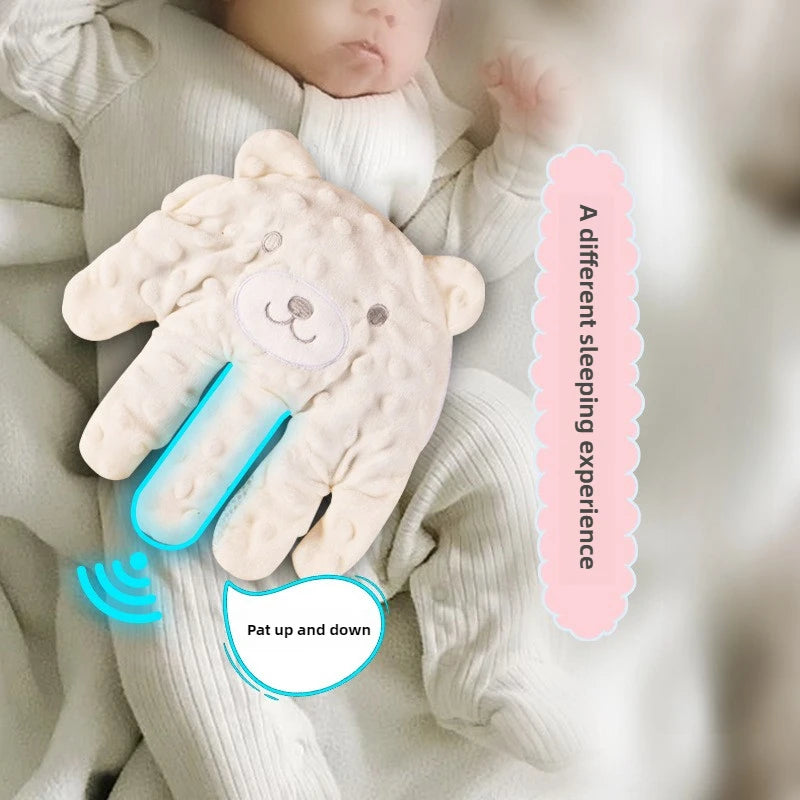 Cartoon Bear Baby Sleep Aid Newborn Soothing Pillow Comforting Hand Detachable with Remote for Comfortable Newborns Sleeping