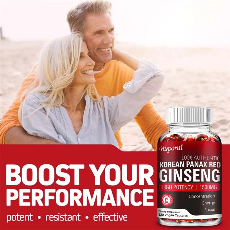 Korean Red Panax Ginseng - Energy, Endurance, Vitality, Performance, Immune Support