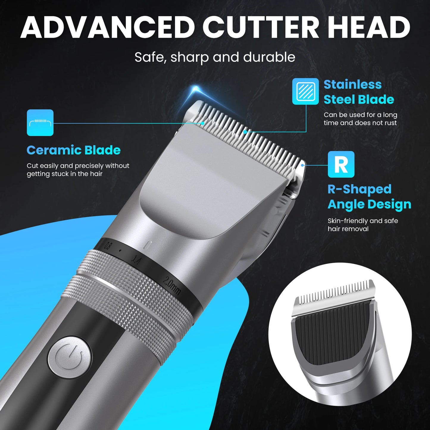 Sejoy Electric Hair Clippers Men Professional kit USB Rechargeable Men's Barber Hair Cutting Machine Beard Trimmer For Men Kids