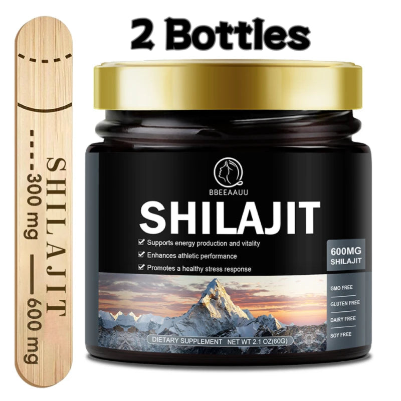 BBEEAAUU 60g 100% Himalaya Pure Shilajit Resin Original Mineral Health Supplement Non-GMO Brain Memory Cognitive Energy Health