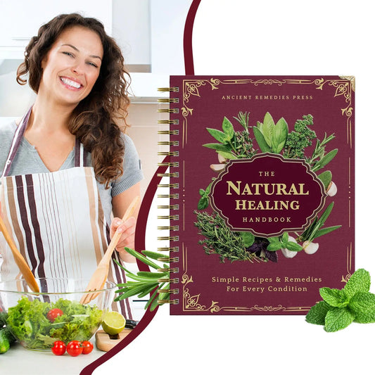 Natural Healing Guide Spiral Bound Herbal Book with Step-by-Step Recipes for Heart Health Blood Pressure and Focus Enhancement