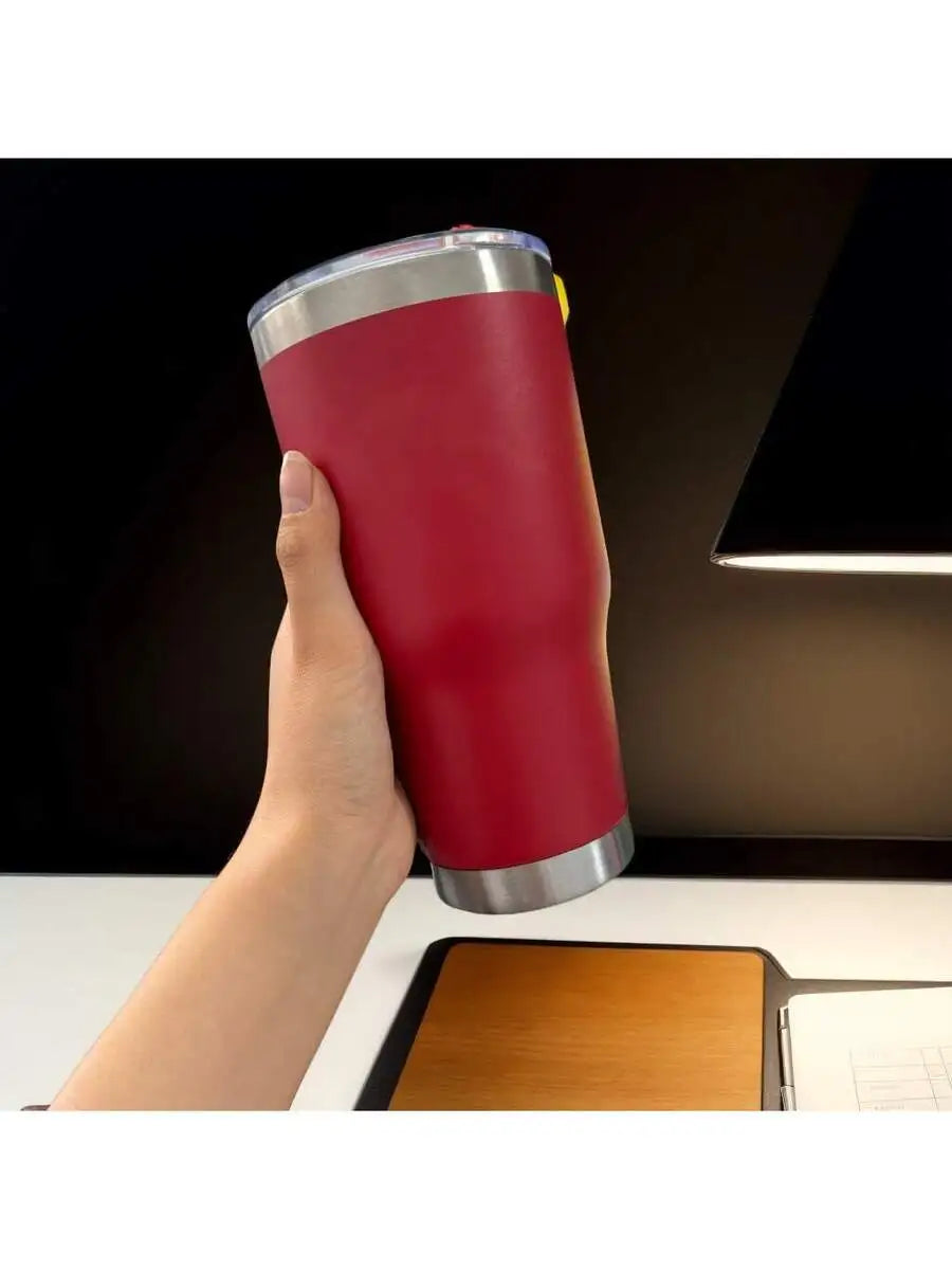 30 Oz Insulated Mug/Cool Cup - Large Capacity, Dual-Purpose, Non-Slip, Leak-Proof, A Must-Have For Campers, Suitable For Use In