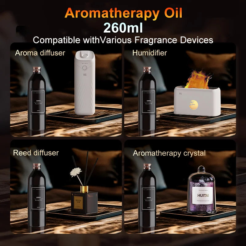 260ML Long-Lasting Aromatherapy Essential Oil Refill Versatile Fragrance for Humidifiers Car Fresheners Home Use