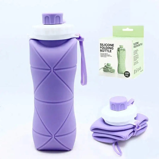 Collapsible Silicone Water Bottle, Portable Foldable Large Capacity Cup For Outdoor Hiking Cycling Travel