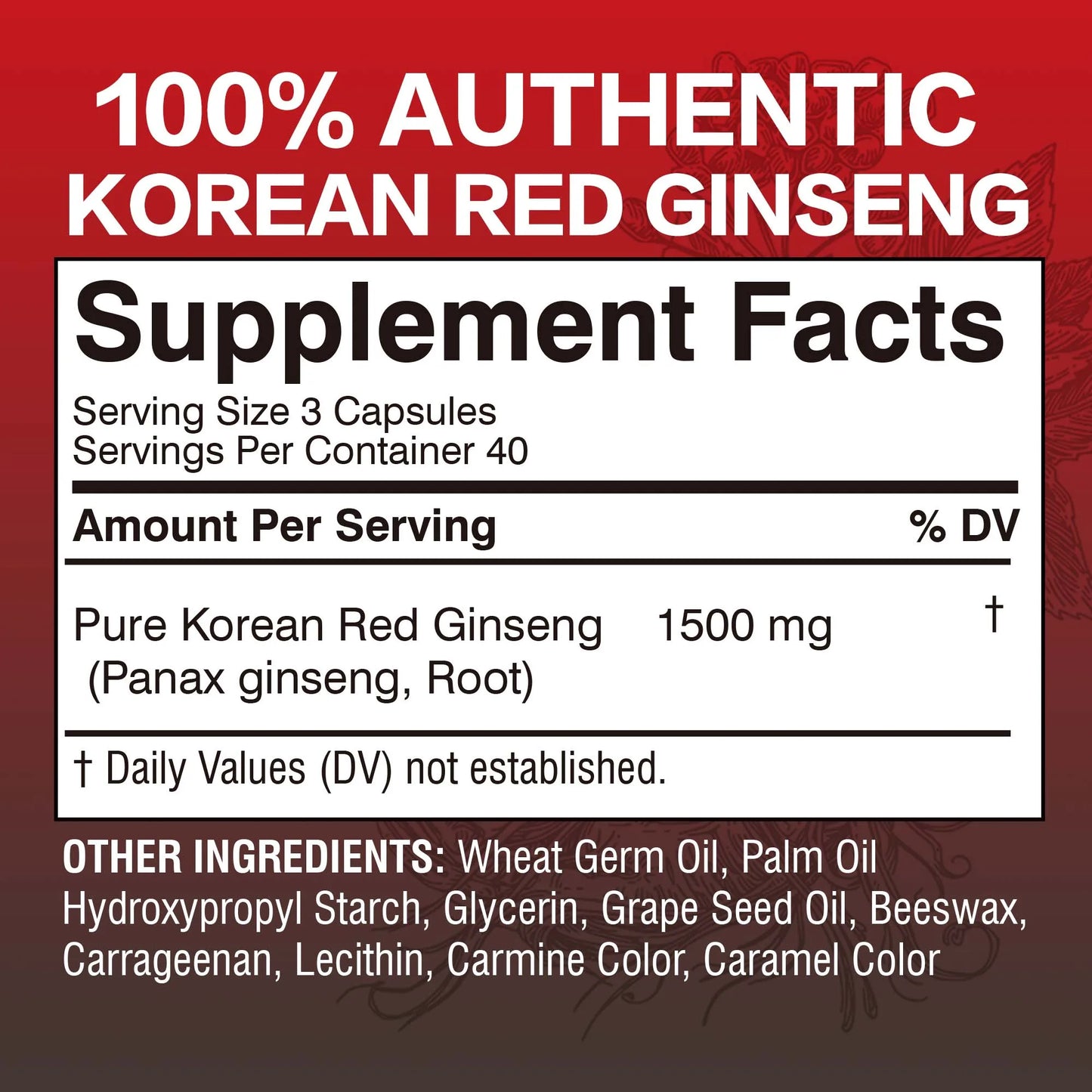 Korean Red Panax Ginseng - Energy, Endurance, Vitality, Performance, Immune Support