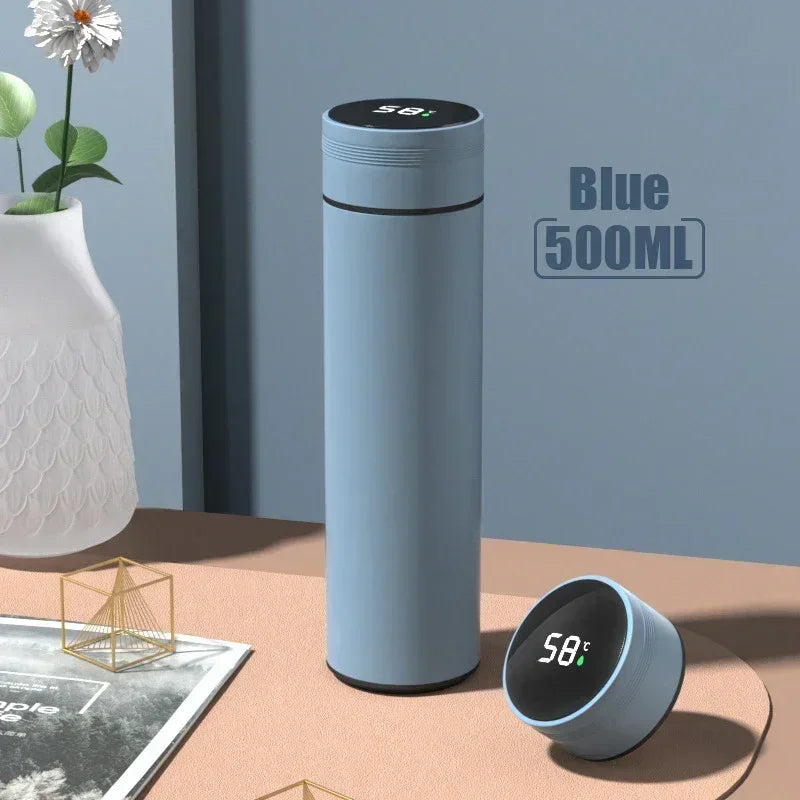 New Temperature Display Thermos Cup Stainless Steel Vacuum Insulated Cup Divided Thermos Bottle Outdoor Father's Day Gift 500ML