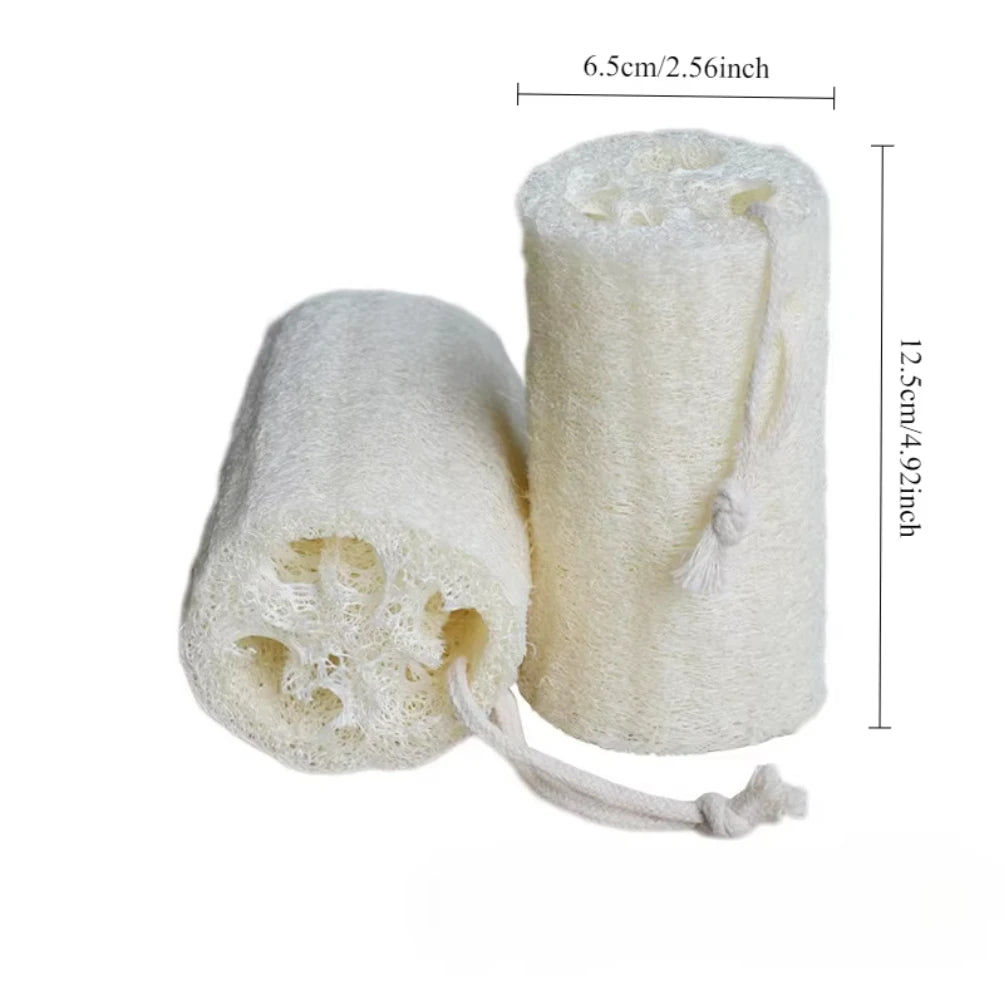 Natural Loofah Sponge round Brush for Bath And Dish Cleaning - Scrubbing Bath Brush for Dishwashing And Bathing Accessory