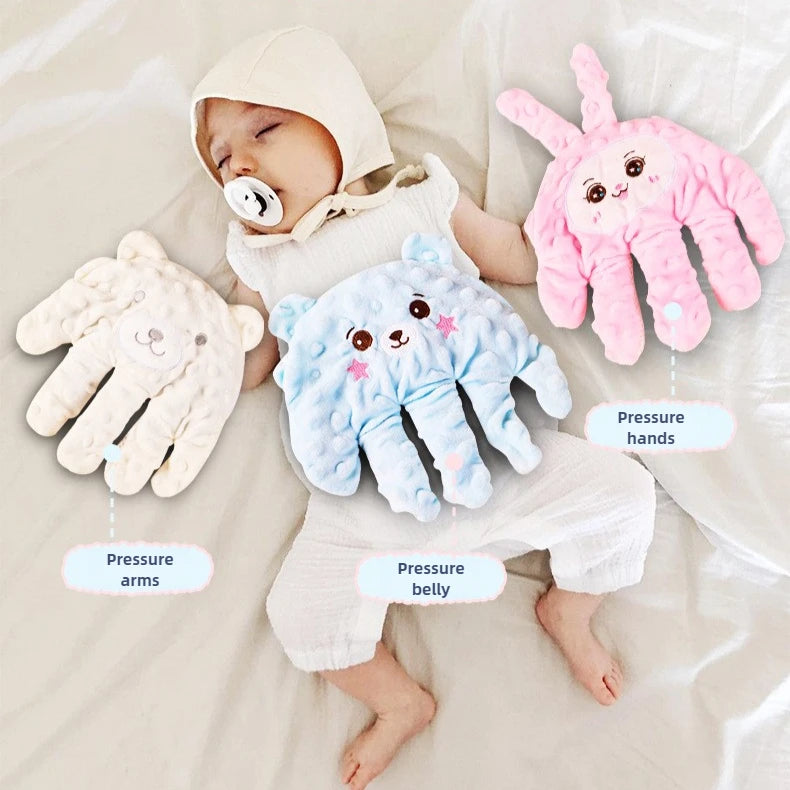 Cartoon Bear Baby Sleep Aid Newborn Soothing Pillow Comforting Hand Detachable with Remote for Comfortable Newborns Sleeping