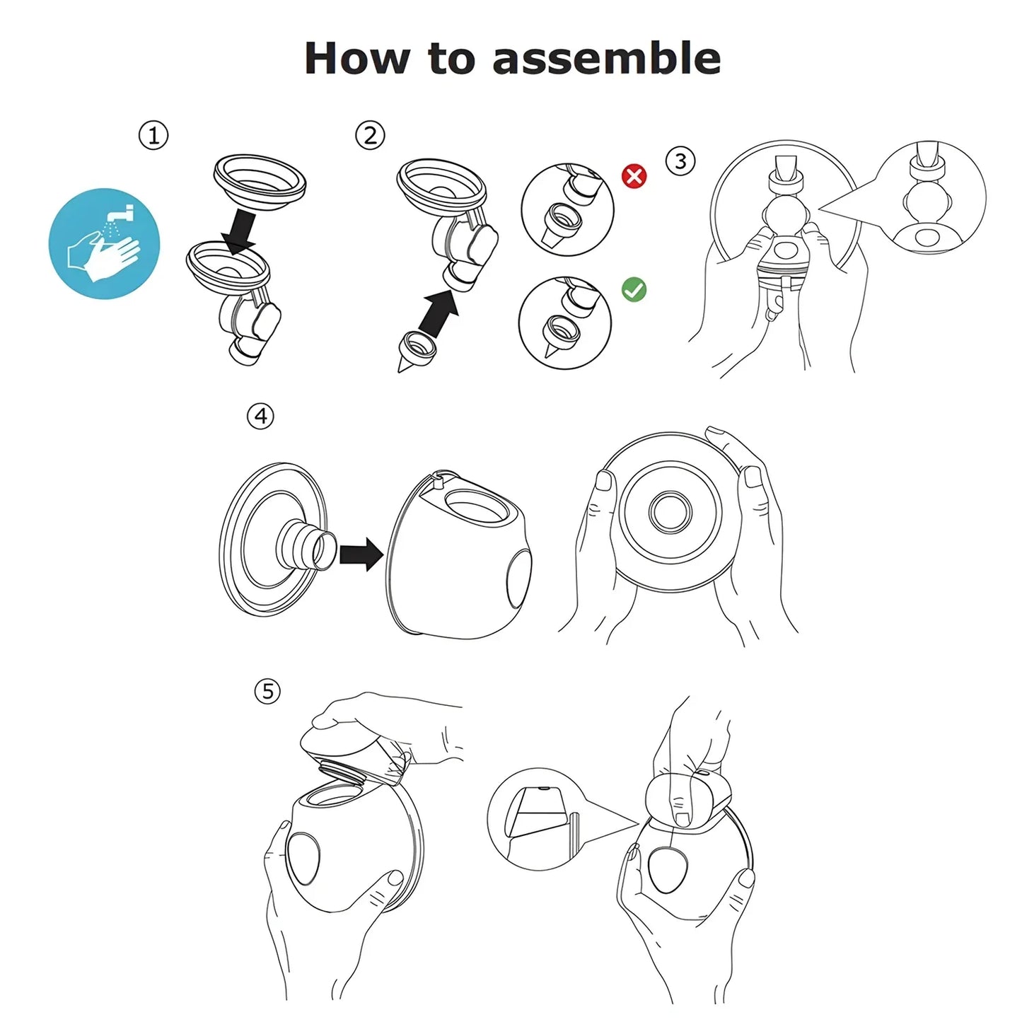 Wearable Electric Breast Pump Painless Double-Sided, Fully Automatic, Hands-Free Breast Collector for Breastfeeding