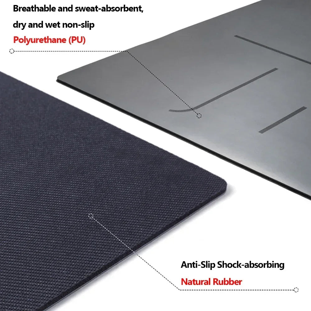 Natural Rubber Yoga Mat Professional Lotus Pattern PU Yoga Mat Environmental Material Sports Pilates Reformer 183cm*68cm*5mm