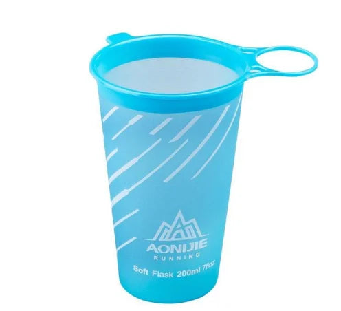 AONIJIE 170ml 200ml 250ml 500mml 350ml 600ml Running Sport Bicycle Soft Water Bottle Folding TPU Soft Flask Water Bag Cup