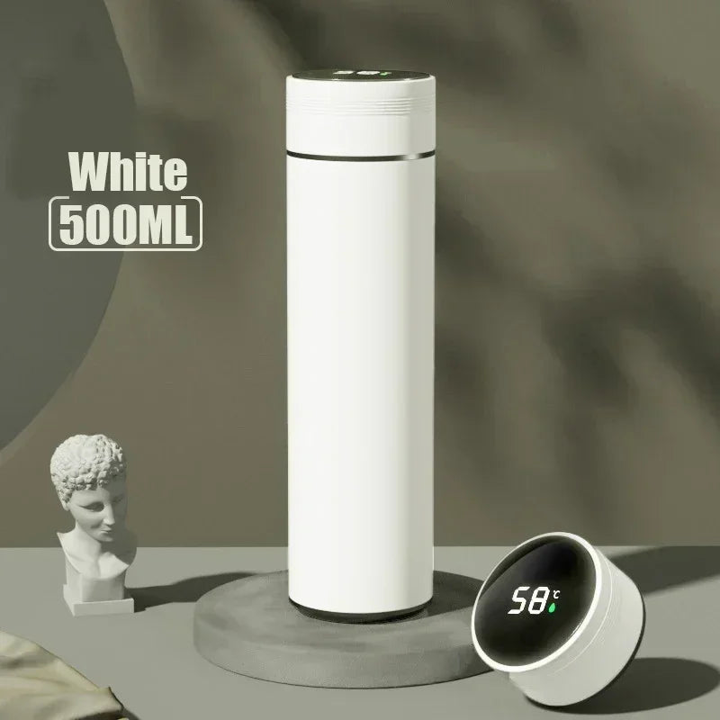 New Temperature Display Thermos Cup Stainless Steel Vacuum Insulated Cup Divided Thermos Bottle Outdoor Father's Day Gift 500ML