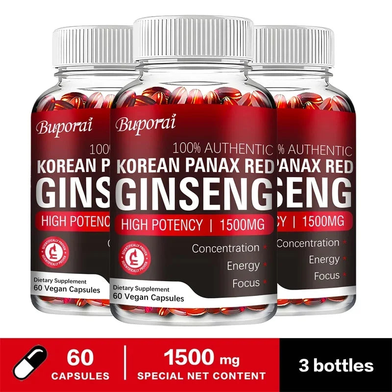 Korean Red Panax Ginseng - Energy, Endurance, Vitality, Performance, Immune Support